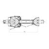 Sparex PTO Aksel (EUCV), (Lz) Længde: 893mm, 1 3/8'' x 6 Spline 80° W.A. Slide Lock til 1 3/8'' x 6 Spline Q.R.