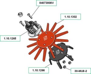65 Komplet Fingerstjernehjul Ø240mm