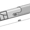 Rør for topstang 465mm