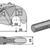 Topstangs ende for hurtigkobler M36x3