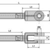 Gaffel for spindel M30x3,5