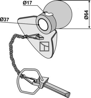 652-c661 Kugle med krave og ringsplit Cat.III
