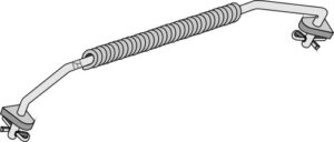 Stabiliserings fjeder for liftarme Cat.II-III