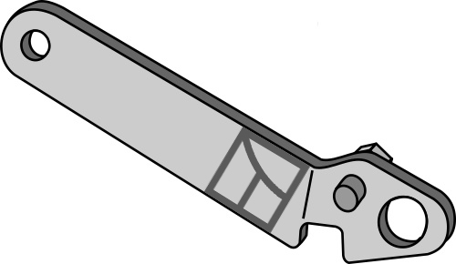 Arm venstre for side montering