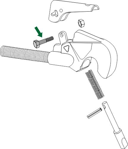Bolt topstangs krog gl. model