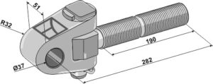 652-tfs-07l Topstangs ende med krydsled M36x3