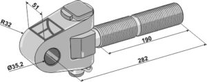 652-tfs-09r Topstangs ende med krydsled M36x3