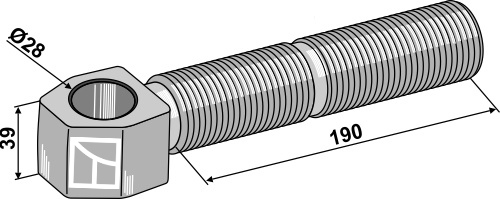 Spindel for topstangs led Ø28