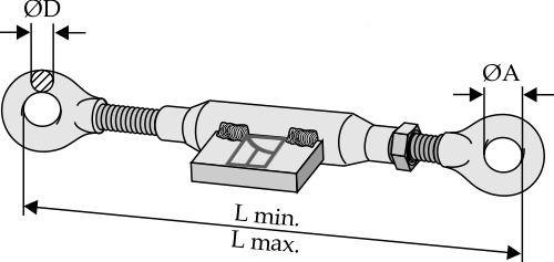Bardun strammer for stabilisator