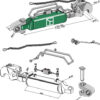 Hydraulisk topstang m. klo og krydsled