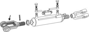 654-3-34 Gaffel med udv. gevind for hydraulisk topstang