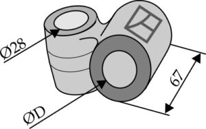 654-3-37 Krydsled Ø32