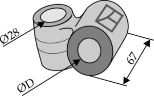 654-3-40 Krydsled Ø25,4