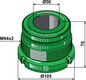 Top omløber for cylinder 90/50