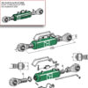 Hydraulisk topstang m. kugleender