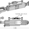 Hydraulisk spindel med gaffel og kugle 850