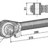 Topstangs ende med kugle M42x3 - 200