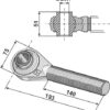 Topstangs ende med kugle M30x3,5