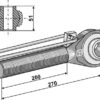 Topstangs ende med kugle M42x3 - 200