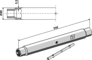657-304 Rør for topstang M30x3