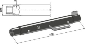 Rør for topstang M42x3