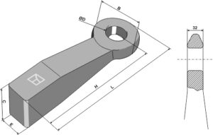 Træk/Prods øje med TÜV godkendelse - M2940