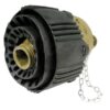 PTO Kardanled (vidvinkel) (Krydsmål: 27 x 75 & 24 x 91mm) Størrelse: 1-3/8''-6 Not, Rør: Trekantet, Ref: 12516.