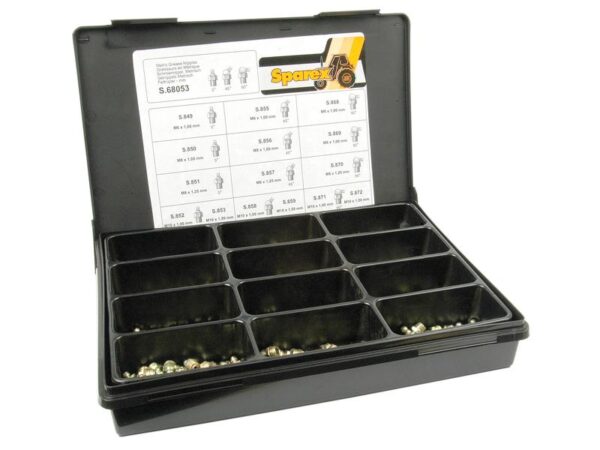Smørenippel - M6, M8, M10 Sortiment (280 stk.) Compak