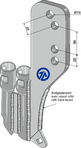 Såhus/Holder VOS - dobbelt - sædekorn/gødning