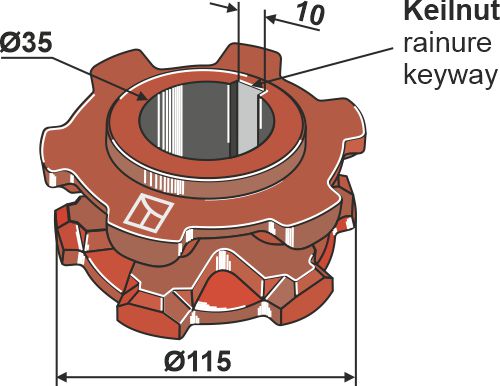 Kædehjul Ø115