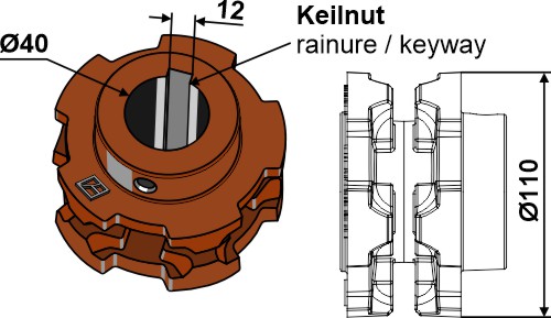 Kædehjul Ø110