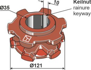 Kædehjul Ø121