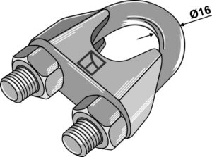 69114dsk Kabel Klemme DIN 741 galvaniseret