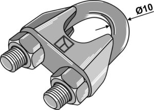 6912dsk Kabel Klemme DIN 741 galvaniseret