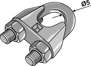 Kabel Klemme DIN 741 galvaniseret