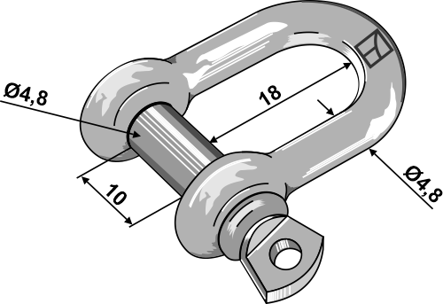 Standard Sjækkel 4,8mm - galvaniseret