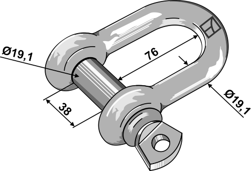 Standard Sjækkel 19,1mm Galvaniseret