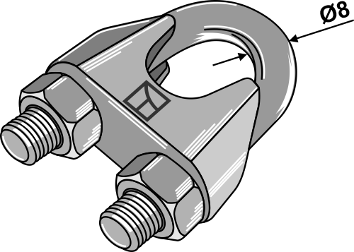 Kabel Klemme DIN 741 galvaniseret