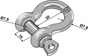 Standard Sjækkel buet 7,9mm Galvaniseret