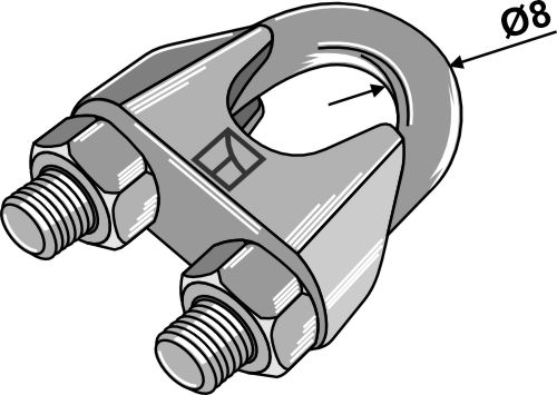 Kabel Klemme DIN 741 galvaniseret