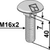 Bræddebolt M16x2x40