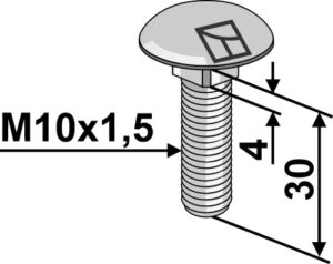 Bræddebolt M10x1,5x30