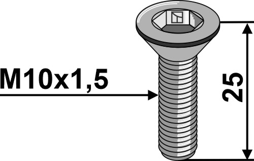 Umbracobolt M10x1,5x25 u. møtrik