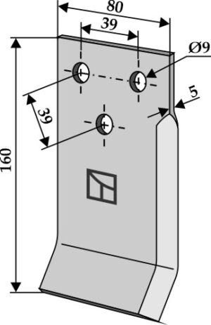 Fodermixer kniv venstre