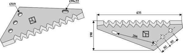 Fodermixer kniv
