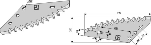Fodermixer kniv