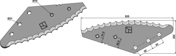 Fodermixer kniv