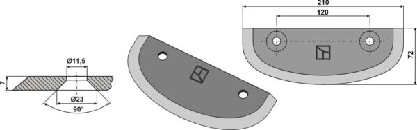 Fodermixer kniv