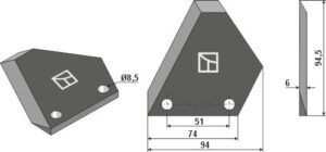 Fodermixer kniv