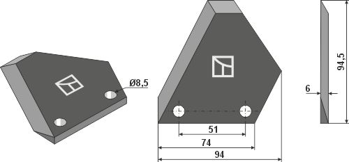 Fodermixer kniv